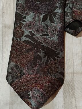 Vintage Dino Orsini Gray Paisley- Classic Dress Tie